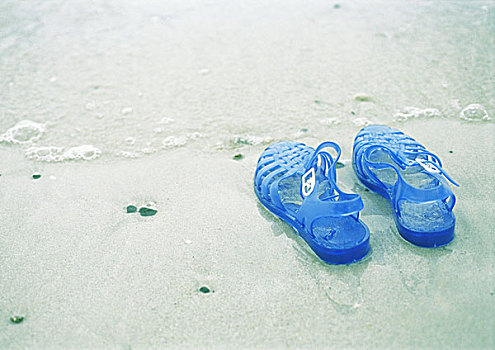胶冻,鞋,海滩