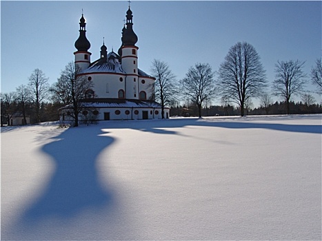 教会,雪