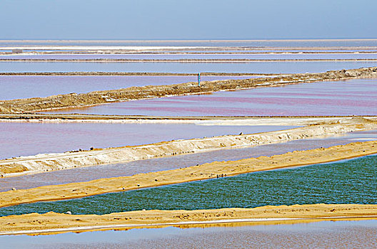 水,盆地,盐,制作,盐磐,纳米比诺克陆夫国家公园,局部,纳米比亚,骷髅海岸,纳米布沙漠,非洲