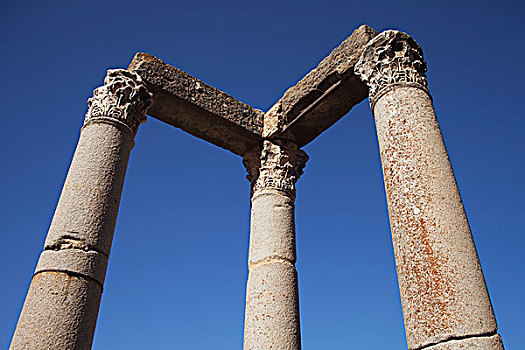 罗马,遗址,柱子,老,古罗马广场,杰米拉,阿尔及利亚