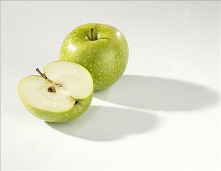 苹果,一半,澳洲青苹果