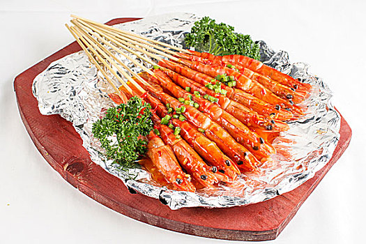 铁板串串虾