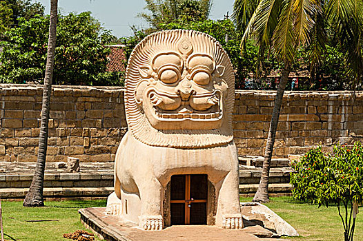 雕塑,虎,泰米尔纳德邦,印度,亚洲