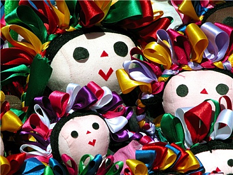 传统,墨西哥,编织,娃娃