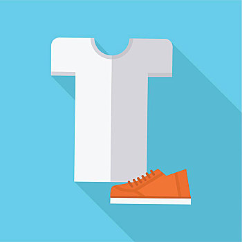 衣服,鞋,矢量,插画,风格,t恤,跑鞋,时尚,运动,活动,购物,概念,网页,象征,设计