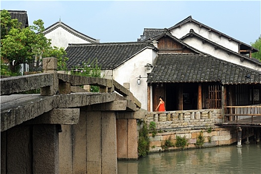 中国,古建筑,乌镇,城镇