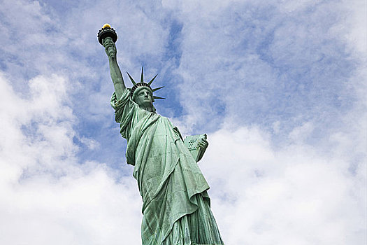 自由女神像,太阳,阳光,蓝天,纽约,美国,北方