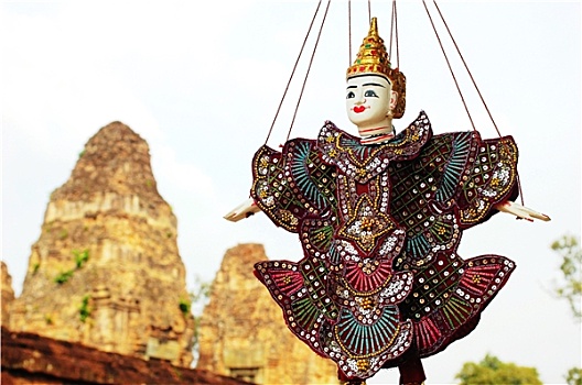 木偶,吴哥,柬埔寨
