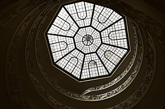 玻璃,圆顶,梵蒂冈博物馆,梵蒂冈城,罗马,意大利