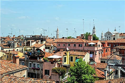 城市,屋顶,威尼斯