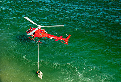 救助,直升飞机,伊帕内玛海滩,里约热内卢,巴西