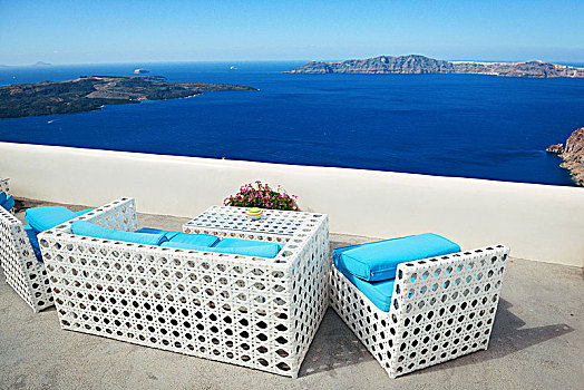 休闲,生活,沙发,锡拉岛,希腊