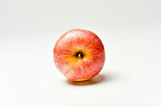白色,背景下,一个,红苹果