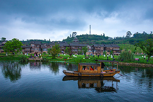 李庄,水乡,游船