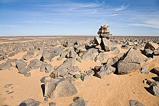 石头,沙漠,阿卡库斯,山峦,利比亚,撒哈拉沙漠,北非,非洲