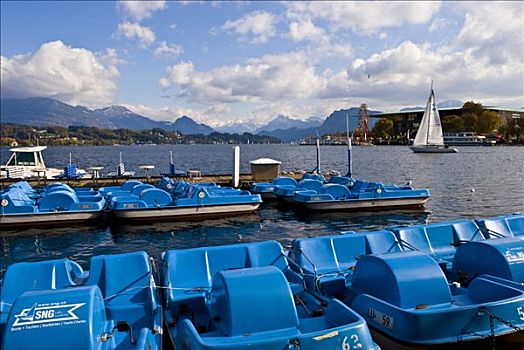 脚踏船,琉森湖,瑞士