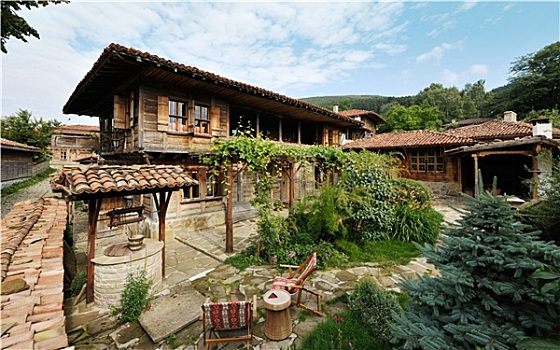 木屋,乡村,保加利亚