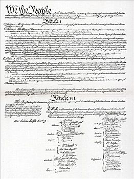 摹本,宪法,美国