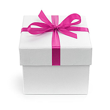 白色,礼品包装纸,盒子,紫色,丝带,蝴蝶结,隔绝,白色背景