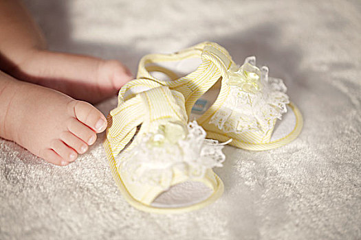 婴儿,幼仔,脚,婴儿鞋,短靴