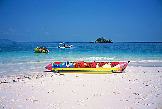香蕉,船,海滩,泰国
