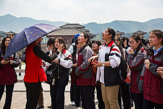 游客,学生,春游