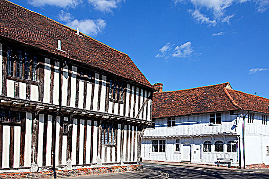 英格兰,拉文纳姆,半木结构,中世纪,建筑,历史,乡村,繁荣,16世纪,世纪,毛织品,交易,一个,上面
