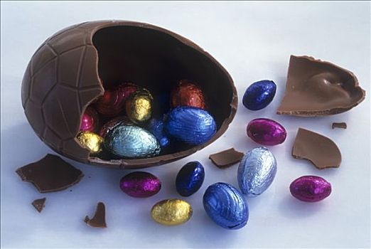 巧克力蛋,小,色彩,复活节彩蛋,室内