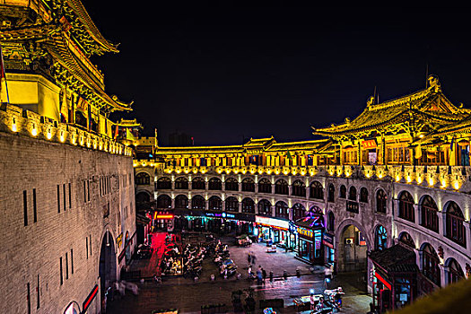 河南省洛阳市丽景门夜景