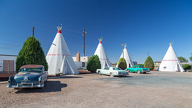 棚屋帐篷,汽车旅馆,圆锥形帐篷,正面,旧式,亚利桑那,美国,北美