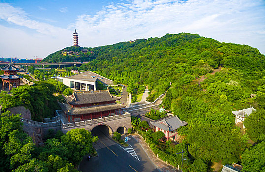 航拍,招宝山,城区,城市