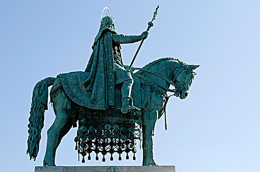 骑马,雕塑,纪念建筑,国王,布达佩斯,匈牙利,欧洲