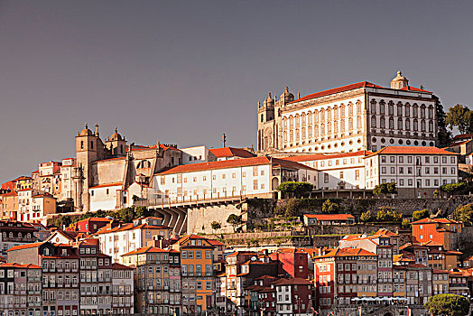 老城,世界遗产,主教宫殿,大教堂,波尔图,区域,葡萄牙