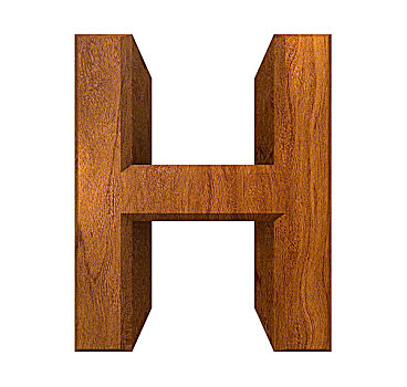 字母h,木头