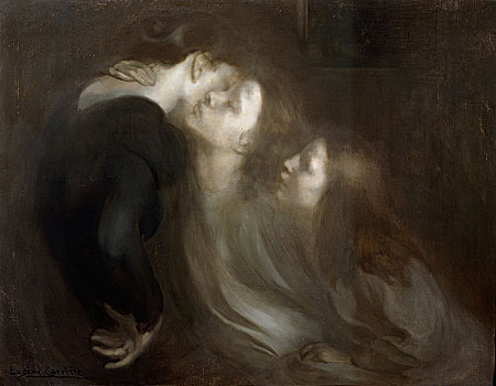 母亲,吻,迟,19世纪90年代,艺术家,尤金