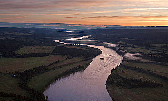 弗雷泽河,黎明,不列颠哥伦比亚省,加拿大