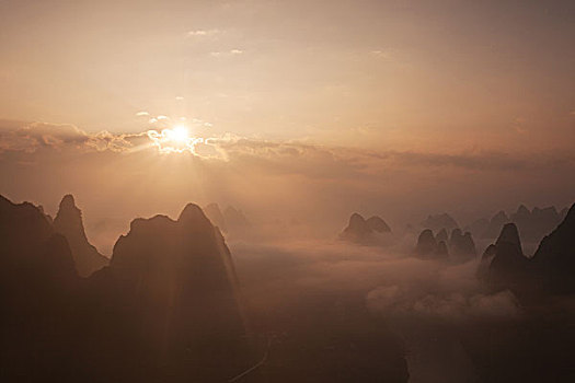 天空,山,风景,桂林