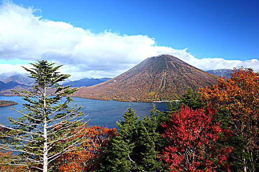 山,水塘,秋天