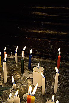厄瓜多尔,基多,祈愿用具,蜡烛,大教堂,麦塞德,大幅,尺寸
