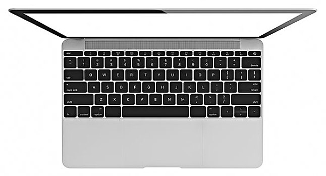 银,笔记本电脑,留白,白色,显示屏