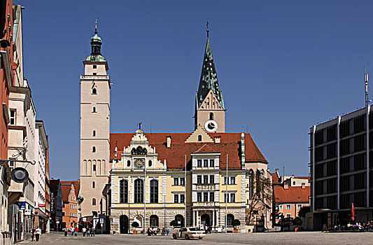 老市政厅,因格尔斯塔德特,巴伐利亚,德国,欧洲