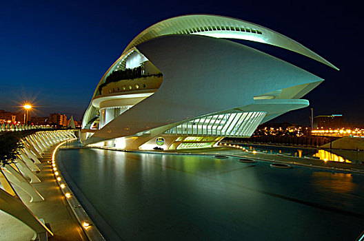 宫殿,艺术,索非亚,艺术和科学之城,瓦伦西亚,西班牙,欧洲