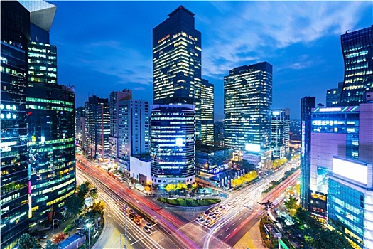 首尔,天际线,地区