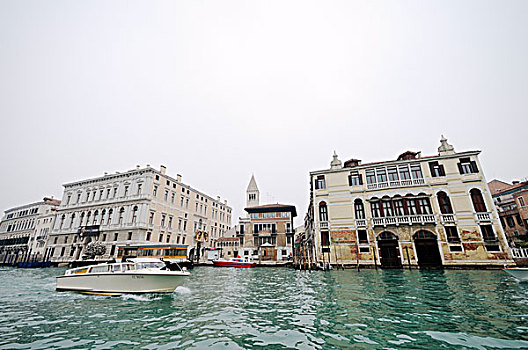 汽艇,大运河,邸宅,圣马科,区域,威尼斯,威尼托,意大利,欧洲
