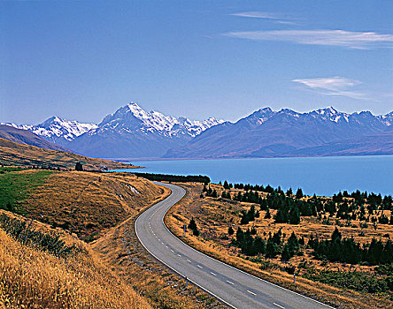 山,烹饪,道路,新西兰