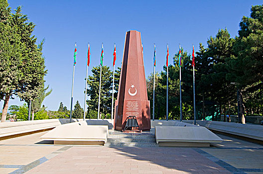 战争纪念碑,烈士,纪念建筑,道路,巴库,阿塞拜疆