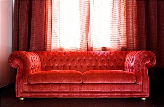客厅,红色,沙发