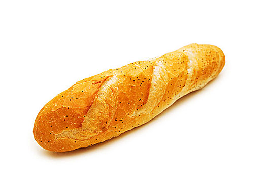 法国,法棍面包,隔绝,白色背景