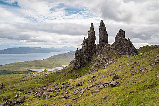 老人,石头,针,半岛,高地,斯凯岛,内赫布里底群岛,苏格兰,英国,欧洲