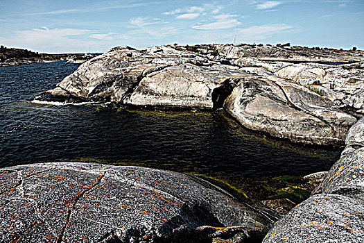 岩石,小湾,瑞典